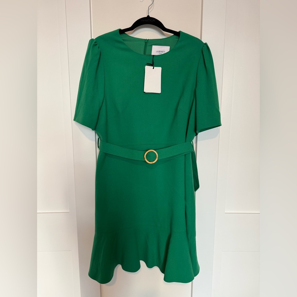 LK BENNETT Dr Eliza Dress in Green Size 14 US New With Tags - Picture 6 of 11